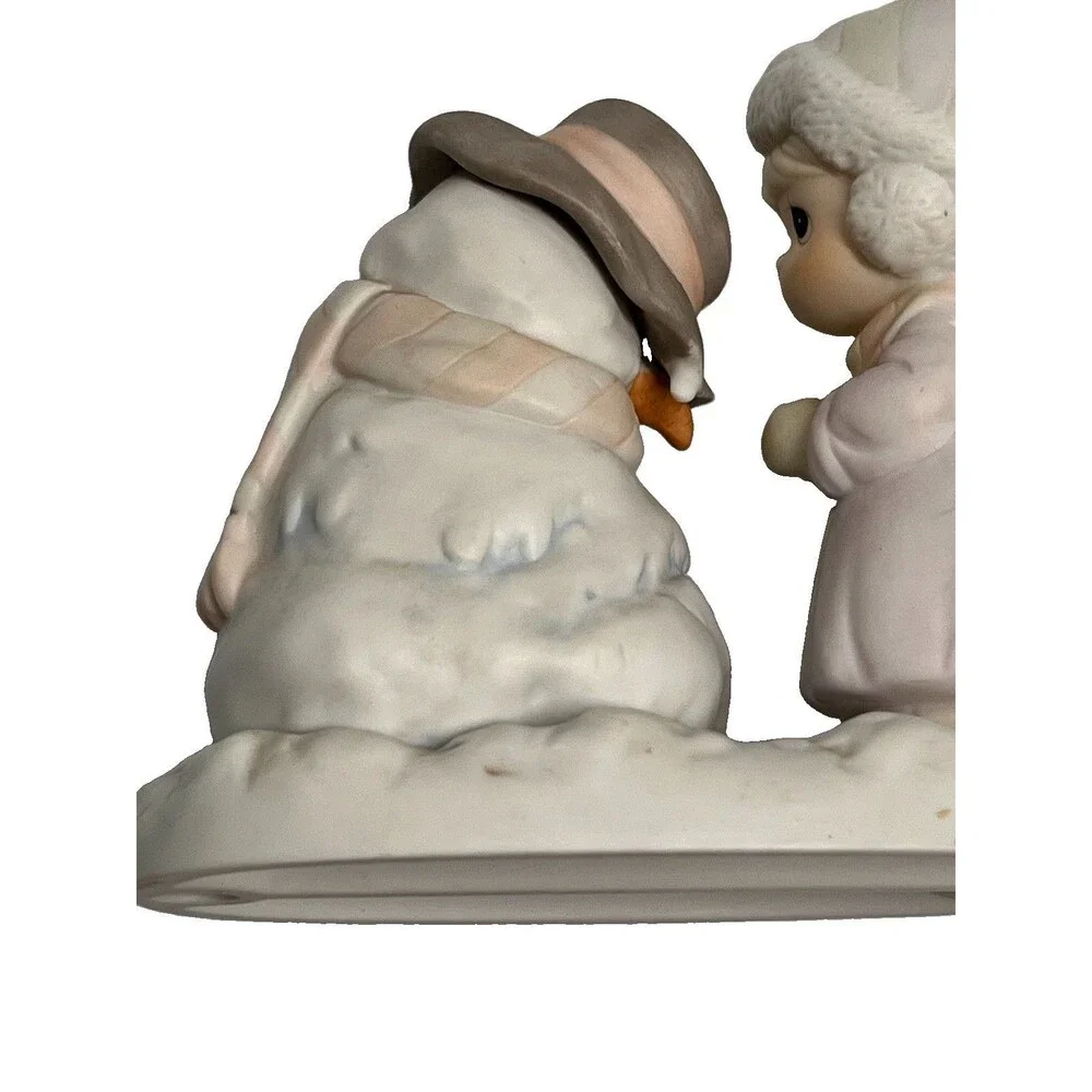 Precious Moments “We’re Going To Miss You” Enesco 524913 1990 Girl And Snowman